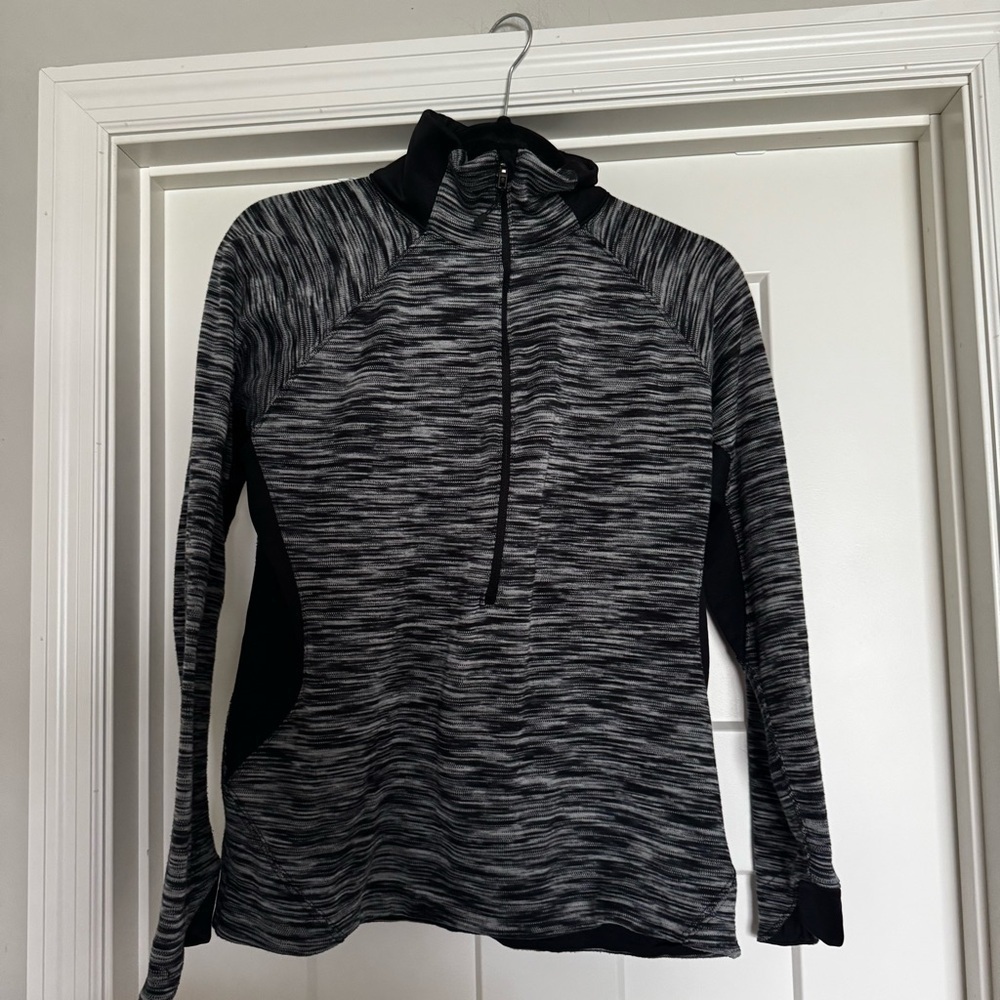 Columbia quarter zip black/grey size large